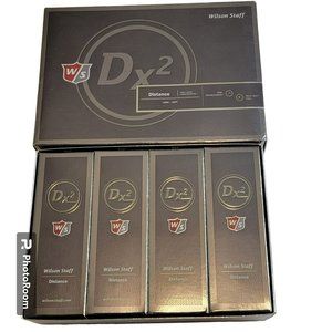 Wilson Staff DX2 Golf Balls, Box Set of 12 (4 Sleeves) Long Distance, Soft, NWOT